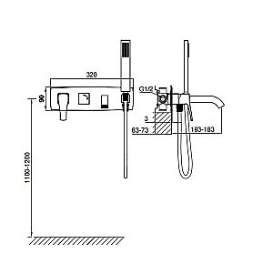 Смеситель для ванны встраиваемый WONZON & WOGHAND FLEX, Брашированный никель (WW-88889072-BN) купить в интернет-магазине сантехники Sanbest