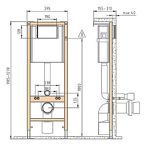 Инсталляция для унитаза Cersanit VECTOR купить в интернет-магазине сантехники Sanbest
