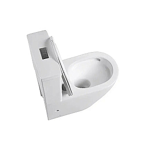 Унитаз напольный beWash Lusso BKBWT004645 белый глянцевый, безободковый, с бачком, с крышкой микролифт, слив торнадо купить в интернет-магазине Sanbest