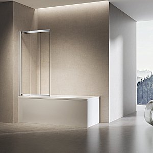 Шторка для ванны Vincea VSB-6E900CL 90 прозрачная/профиль хром купить в интернет-магазине Sanbest