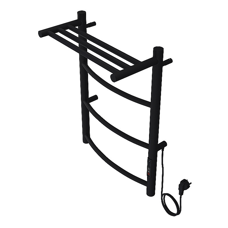 Полотенцесушитель электрический Azario VERONA П3 400х600 AZ04846PB черный купить в интернет-магазине сантехники Sanbest