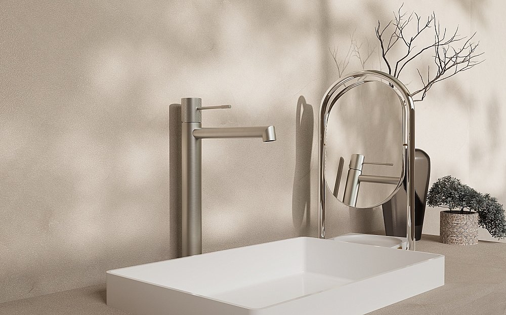 Смеситель для раковины Vincea Desire VBF-1D2BN брашированный никель купить в интернет-магазине сантехники Sanbest