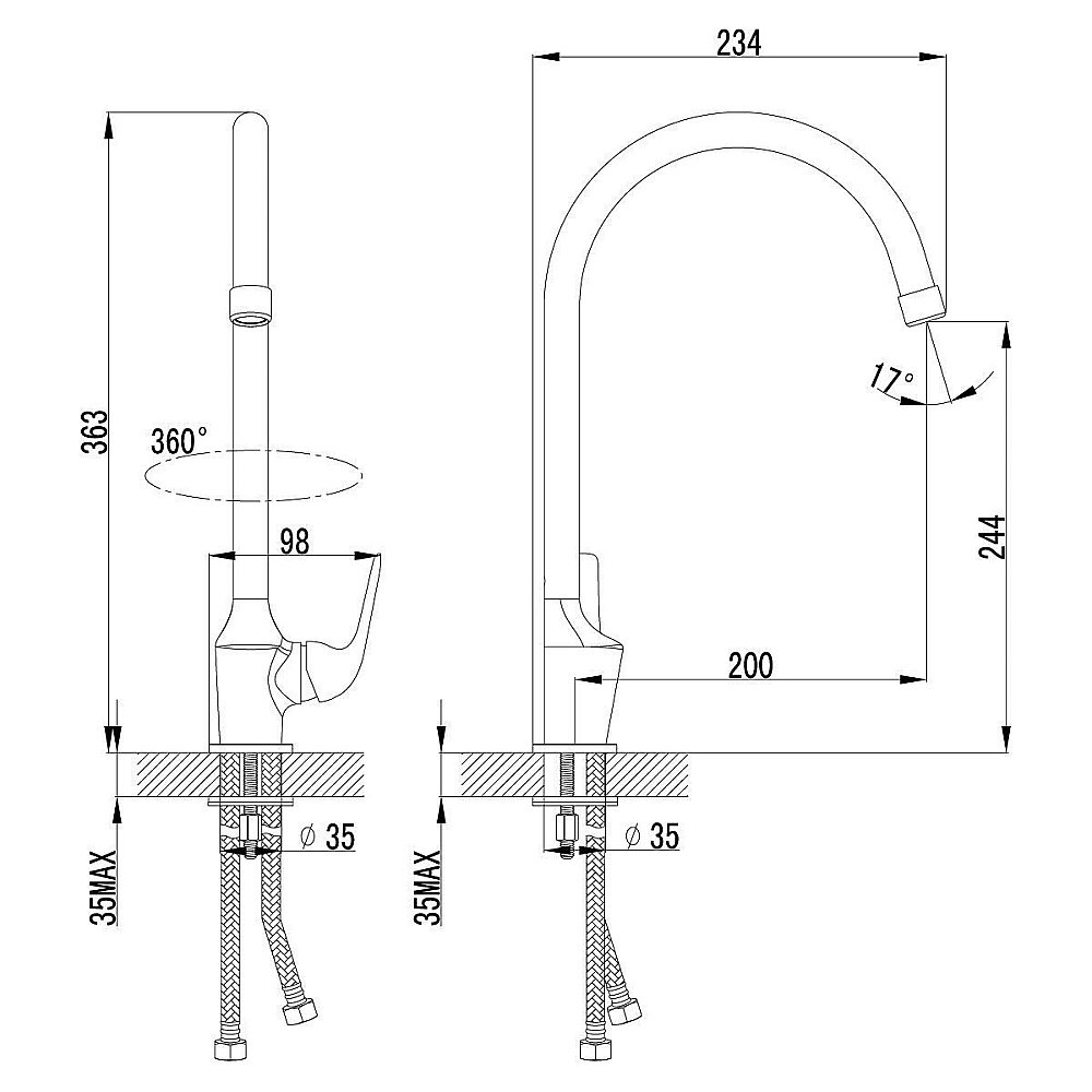 Смеситель для кухни Lemark Plus Advance LM1205C купить в интернет-магазине сантехники Sanbest
