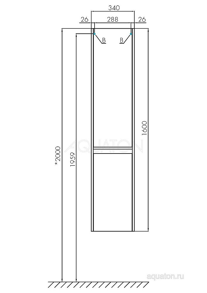 Пенал Акватон Лондри белый для ванной в интернет-магазине сантехники Sanbest