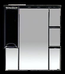 Зеркало со шкафом Misty Жасмин 85 черная пленка левое купить в интернет-магазине сантехники Sanbest