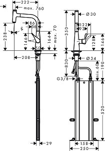 Смеситель для кухни Hansgrohe Metris Select M71 240 73802000 купить в интернет-магазине сантехники Sanbest