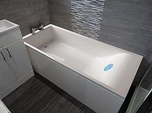 Ванна из искусственного камня Marmo Bagno Алесса NEW 170x75 MB-ALN170-75 белая купить в интернет-магазине Sanbest