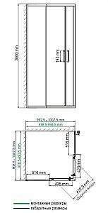 Душевой уголок WasserKRAFT Tauber 64S19 100х100 стекло прозрачное/профиль никель купить в интернет-магазине Sanbest