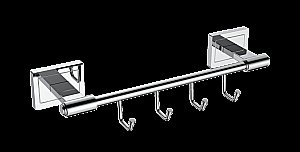 Планка с крючками CeramaLux Gamma 12318 хром купить в интернет-магазине сантехники Sanbest