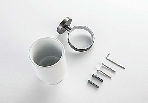 Стакан Aquatek Бетта AQ4604BGM керамика/оружейная сталь купить в интернет-магазине сантехники Sanbest