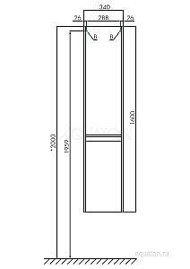 Пенал Акватон Лондри белый для ванной в интернет-магазине сантехники Sanbest