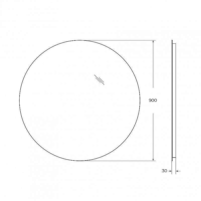 Зеркало BelBagno SPC-INT-900-LED в ванную от интернет-магазине сантехники Sanbest