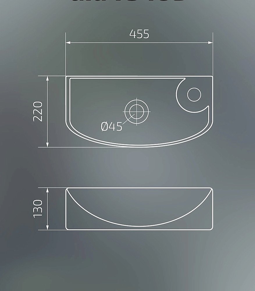 Раковина подвесная Gid 45,5 7946 61120 белая купить в интернет-магазине Sanbest