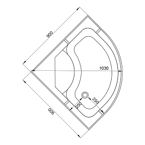 Душевая кабина Deto Серия B B90 BLACK 90x90 купить в интернет-магазине Sanbest