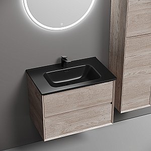 Тумба с раковиной Sancos Marmi 2.0 70 MR2.070EG дуб галифакс натуральный для ванной в интернет-магазине Sanbest