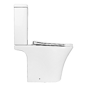 Унитаз напольный Azario Vois AZ-1343В белый, безободковый, с бачком, с крышкой микролифт купить в интернет-магазине Sanbest