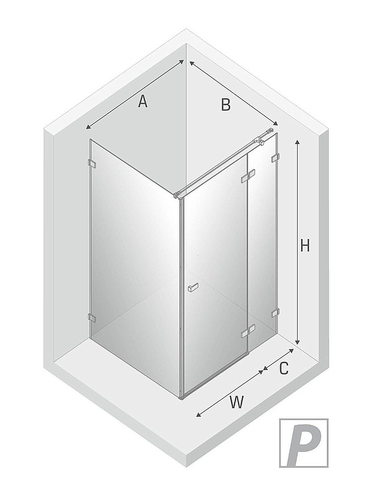 Душевой уголок NEW TRENDY AVEXA 110х120 стекло прозрачное/профиль хром купить в интернет-магазине Sanbest