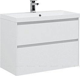 Тумба под раковину Aquanet Гласс 196960 90 белый купить в интернет-магазине сантехники Sanbest