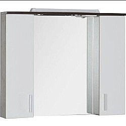 Зеркало со шкафом Aquanet Тиана 90 венге/белый в ванную от интернет-магазине сантехники Sanbest