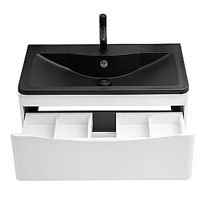 Тумба с раковиной BelBagno ACQUA 80 подвесная Bianco Lucido для ванной в интернет-магазине Sanbest