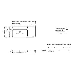 Раковина подвесная Vincea 90 VWB-6S590MW белая матовая купить в интернет-магазине Sanbest