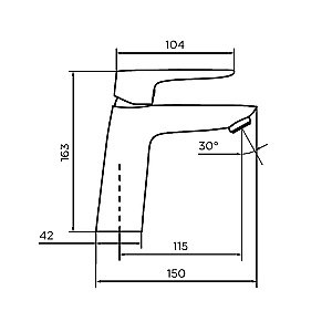 Смеситель для раковины Dorff Prime New D40102122 черный матовый купить в интернет-магазине сантехники Sanbest