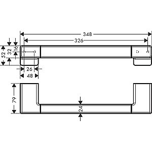 Поручень Hansgrohe AddStoris 41744000 хром купить в интернет-магазине сантехники Sanbest