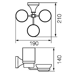 Держатель со стаканом и мыльницей Veragio Gialetta VR.GIL-6443.DO купить в интернет-магазине сантехники Sanbest