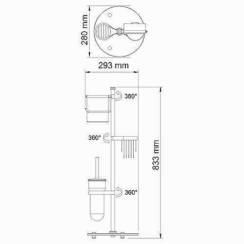 Стойка для аксессуаров WasserKRAFT Ammer К-1236 купить в интернет-магазине сантехники Sanbest