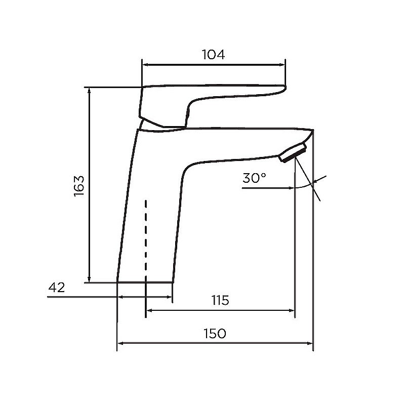 Смеситель для раковины Dorff Prime New D40102122 черный матовый купить в интернет-магазине сантехники Sanbest