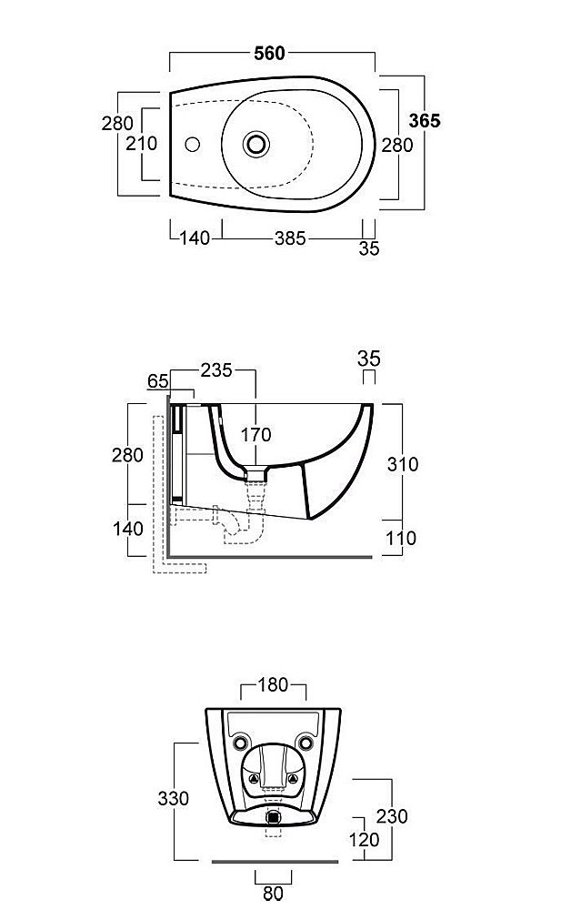 Биде подвесное SIMAS Vignoni 56х36,5 купить в интернет-магазине Sanbest