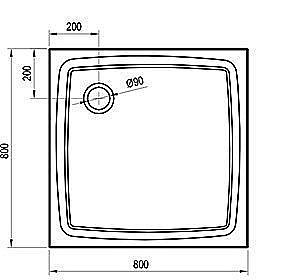 Душевой поддон Ravak Galaxy Pro Flat Perseus 80x80 купить в интернет-магазине Sanbest