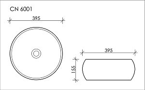 Раковина накладная Ceramica Nova Element CN6001 39 купить в интернет-магазине Sanbest