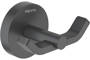 Крючок двойной Aquatek Бетта AQ4602MB черный матовый купить в интернет-магазине сантехники Sanbest