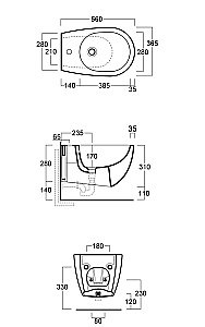 Биде подвесное SIMAS Vignoni 56х36,5 купить в интернет-магазине Sanbest