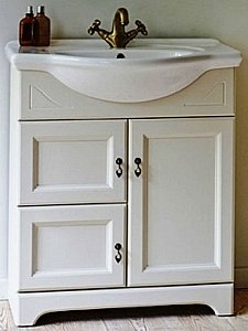 Тумба с раковиной Orange Классик F7-75TU3+Ra белая для ванной в интернет-магазине Sanbest