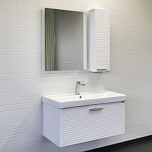 Пенал Comforty Танжер 00-00017882 белый матовый для ванной в интернет-магазине сантехники Sanbest