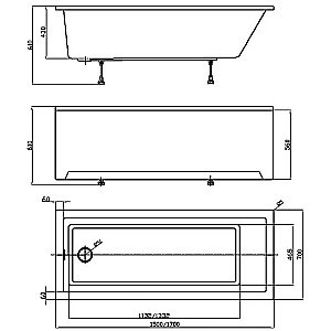 Ванна Aquatek София 150x70 SOF150-0000001 белая купить в интернет-магазине Sanbest
