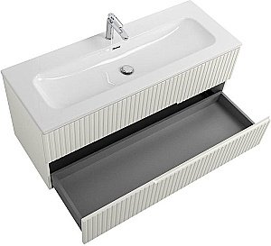 Тумба с раковиной Cezares DUET-N 120 DUET-N-1200-2C-SO-AS-P альпака брашированная для ванной в интернет-магазине Sanbest