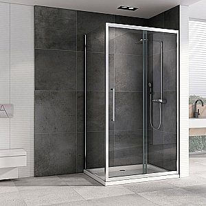 Душевой уголок ABBER Schwarzer Diamant AG30110H-S75 110x75 стекло прозрачное/профиль хром купить в интернет-магазине Sanbest