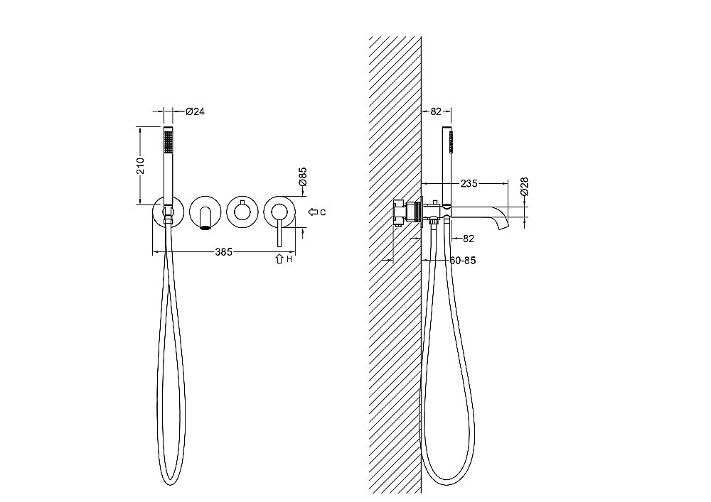 Смеситель для ванны Aquatek Европа AQ1344BG золото шлифованное купить в интернет-магазине сантехники Sanbest