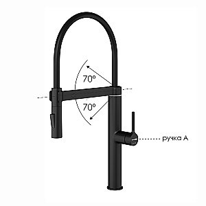 Смеситель для кухни WasserKraft A8867 сенсорный, черный Soft-touch купить в интернет-магазине сантехники Sanbest