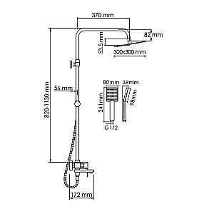 Душевая система WasserKraft A177.118.141.010.CH хром купить в интернет-магазине сантехники Sanbest