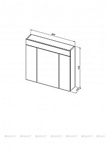 Зеркальный шкаф De Aqua Эколь 184802 80 белый купить в интернет-магазине сантехники Sanbest