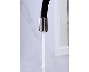 Смеситель для кухни Paulmark Salix Sa213419-GM вороненая сталь/черный купить в интернет-магазине сантехники Sanbest