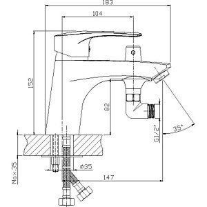 Смеситель для ванны Rossinka T T40-38 купить в интернет-магазине сантехники Sanbest