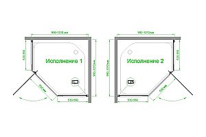 Душевой уголок Royal Bath TR RB100TR-C-BL 100х100 матовое стекло/профиль черный купить в интернет-магазине Sanbest