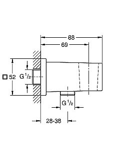 Подключение для душевого шланга Grohe Euphoria Cube 26370000 купить в интернет-магазине сантехники Sanbest