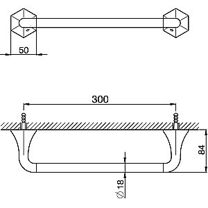 Полотенцедержатель Cisal Cherie CE09010024 купить в интернет-магазине сантехники Sanbest