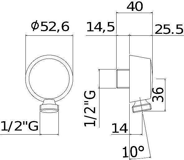 Шланговое подключение Paffoni LUSSO ZACC130NO купить в интернет-магазине сантехники Sanbest